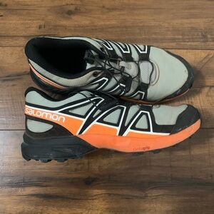 Salomon Men's Athletic Shoes - Gray, Orange, and Black
